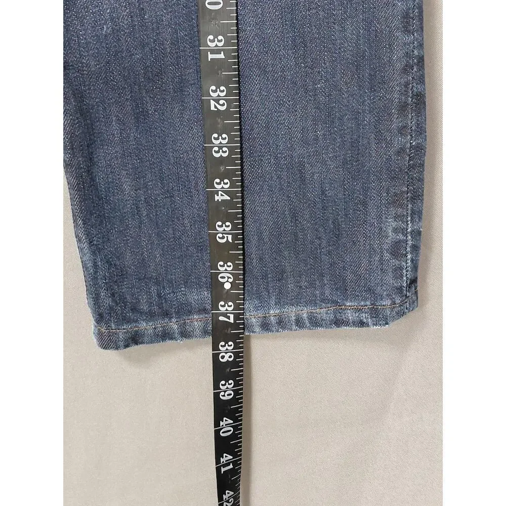 Gap 1969 Straight Blue Distressed Medium Wash Jeans Men Size W33 L30